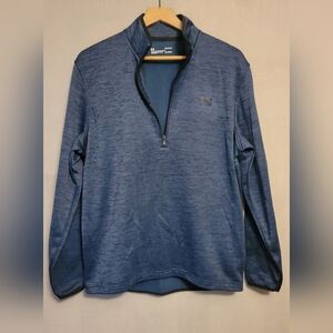 Mens Under Armour Navy Blue  1/4 Zip Pullover. Size L. Loose Fit